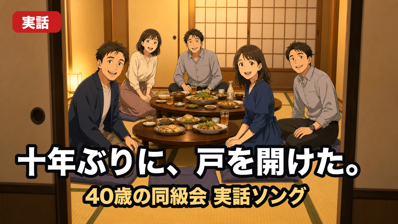 また あの戸を 開けよう — 40歳の同級会 実話ソング